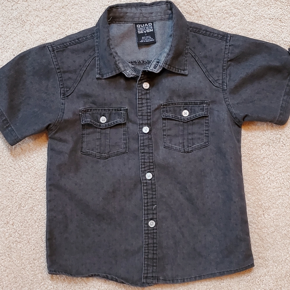 Boys Short Sleeve Button Down